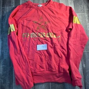 Rebel Women's coral Sweatshirt with Gold Accents